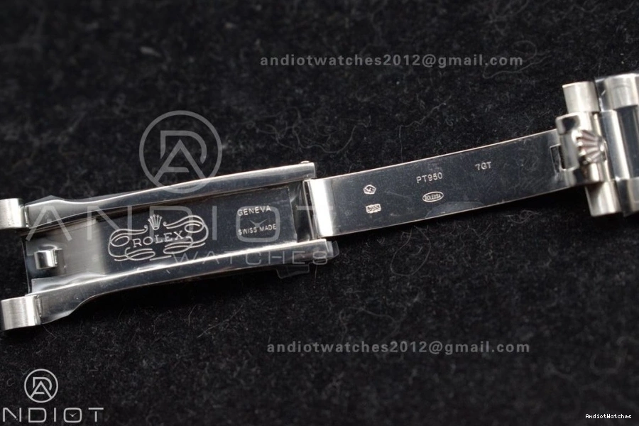 A 718 Weight 40 Dial SS GSF Gain on Black Bracelet Bright Crystal President DayDate 0123